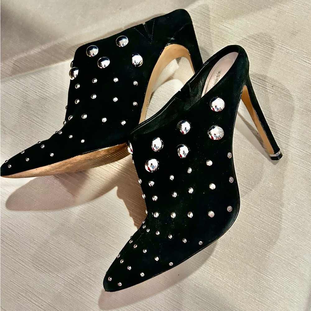 Elegant Black Studded High Heels
